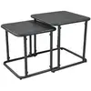Image de Table gigogne extérieure carrée en acier 45cm anthracite - amélia