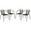 Image de Fauteuils de jardin structure métallique kaki et résine couleur naturelle. traitement antirouille. lot de 4 TONALA