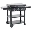 Image de Plancha gaz 3 brûleurs acier inoxydable 12kw avec chariot noir - raoul