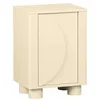 Image de Table de chevet décor bois beige 1 porte réversible Pondi