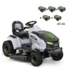 Image de Pack Tracteur Électrique À Batterie À Éjection Latérale Et Mulching, 5 Batteries 10ah Et Chargeur Rapide - Ego Tr4201e