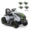 Image de Pack Tracteur Tondeuse Autoportée À Éjection Latérale Et Mulching, 4 Batteries 10ah Et Chargeur Rapide - Ego Tr4201e