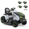 Image de PACK Tracteur tondeuse autoportée à éjection latérale et mulching 4 batteries 10Ah et chargeur rapide - EGO TR4201E