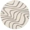 Image de Tapis rond design avec effet relief naya - 160 x 160 cm