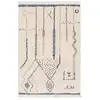 Image de Tapis épais à franges style ethnique glyph - 160 x 230 cm