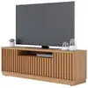 Image de Meuble tv 70 pouces chêne 4 portes 7 niches 6 roulettes l 180 h 61.4 p 42.8 cm 1876Q0755A2