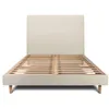 Image de Lit 160x200cm - Beige clair - Bois massif - Style Scandinave Moderne