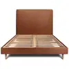Image de Lit 180x200cm Avec Tête De Lit Tapissier Bouclette Et Sommier Kit Terracotta - Hauteur Totale : 29cm