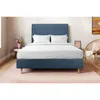 Image de Tete De Lit Tapissée Tissu Bleu L 160 Cm - Ep 10 Cm Rembourré