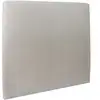 Image de Tete De Lit Tapissée Velours Gris Clair L 200 Cm - Ep 10 Cm Rembourré