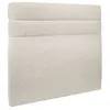 Image de Tete de lit Lignes Tissu Beige clair L 160 cm - Ep 10 cm rembourré - Tête de lit design en bois massif