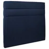 Image de Tete De Lit Lignes Velours Bleu L 180 Cm - Ep 10 Cm Rembourré