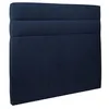 Image de Tete de lit Lignes Velours Bleu L 180 cm - Ep 10 cm rembourré - Tête de lit design en bois massif