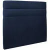 Image de Tete De Lit Lignes Velours Bleu L 160 Cm - Ep 10 Cm Rembourré