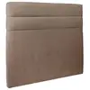 Image de Tete De Lit Lignes Velours Taupe L 180 Cm - Ep 10 Cm Rembourré