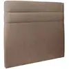 Image de Tete De Lit Lignes Velours Taupe L 140 Cm - Ep 10 Cm Rembourré
