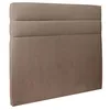 Image de Tete de lit Lignes Velours Taupe L 140 cm - Ep 10 cm rembourré - Tête de lit design en bois massif
