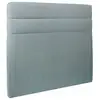 Image de Tete De Lit Lignes Velours Gris Bleuté L 160 Cm - Ep 10 Cm Rembourré