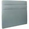 Image de Tete De Lit Lignes Velours Gris Bleuté L 140 Cm - Ep 10 Cm Rembourré