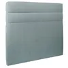 Image de Tete de lit Lignes Velours Gris bleuté L 140 cm - Ep 10 cm rembourré - Tête de lit design en bois massif