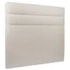 Image de Tete de lit Lignes Bouclette Beige L 140 cm - Ep 10 cm rembourré - Tête de lit design en bois massif
