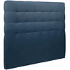 Image de Tete De Lit Capitonnée Tissu Bleu L 160 Cm - Ep 10 Cm Rembourré