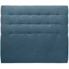 Image de Tete De Lit Capitonnée Tissu Bleu L 140 Cm - Ep 10 Cm Rembourré