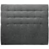 Image de Tete De Lit Capitonnée Tissu Gris Anthracite L 180 Cm - Ep 10 Cm Rembourré
