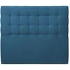Image de Tete De Lit Capitonnée Velours Bleu L 180 Cm - Ep 10 Cm Rembourré