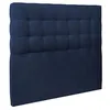 Image de Tete de lit Capitonnée Velours Bleu L 180 cm - Ep 10 cm rembourré - Tête de lit design en bois massif