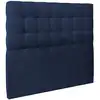 Image de Tete De Lit Capitonnée Velours Bleu L 140 Cm - Ep 10 Cm Rembourré