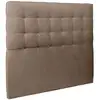Image de Tete De Lit Capitonnée Velours Taupe L 180 Cm - Ep 10 Cm Rembourré