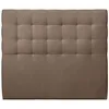 Image de Tete De Lit Capitonnée Velours Taupe L 140 Cm - Ep 10 Cm Rembourré