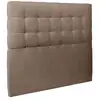 Image de Tete de lit capitonnée velours taupe l 140 cm - ep 10 cm rembourré Élégance Hôtelière