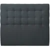 Image de Tete De Lit Capitonnée Velours Gris Anthracite L 200 Cm - Ep 10 Cm Rembourré