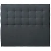Image de Tete De Lit Capitonnée Velours Gris Anthracite L 160 Cm - Ep 10 Cm Rembourré