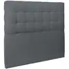 Image de Tete De Lit Capitonnée Velours Gris Anthracite L 140 Cm - Ep 10 Cm Rembourré
