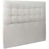 Image de Tete De Lit Capitonnée Velours Gris Clair L 200 Cm - Ep 10 Cm Rembourré