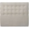 Image de Tete De Lit Capitonnée Velours Gris Clair L 180 Cm - Ep 10 Cm Rembourré