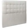 Image de Tete de lit Capitonnée Velours Gris clair L 180 cm - Ep 10 cm rembourré - Tête de lit design en bois massif
