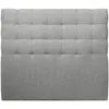 Image de Tete De Lit Capitonnée Bouclette Gris L 180 Cm - Ep 10 Cm Rembourré