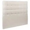 Image de Tete de lit Capitonnée Bouclette Beige L 200 cm - Ep 10 cm rembourré - Tête de lit design en bois massif