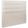 Image de Tete De Lit Capitonnée Bouclette Beige L 180 Cm - Ep 10 Cm Rembourré