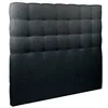 Image de Tete de lit Capitonnée Bouclette Noir L 140 cm - Ep 10 cm rembourré - Tête de lit design en bois massif
