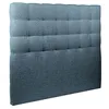 Image de Tete de lit Capitonnée Bouclette Bleue L 140 cm - Ep 10 cm rembourré - Tête de lit design en bois massif