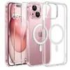 Image de Coque Magnétique Compatible Avec Magsafe Pour Iphone 15 6,1 Pouces + 2 Verres Trempés Transparent