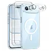 Image de Coque Magnétique Pour Iphone 17 Air+ 2 Verres Trempés + 2 Caméra ,compatible Avec Magsafe ,transparent
