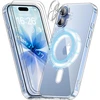 Image de Coque Magnétique Pour Iphone 17 + 2 Verres Trempés + 2 Caméra ,compatible Avec Magsafe ,transparent