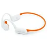 Image de Casque audio Muse de sport sans fil à conduction osseuse M-238 BCW avec lecteur MP3 Blanc et Orange