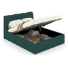 Image de Lit Coffre Style Nuage Led 140x190cm Velours Vert Baltimore